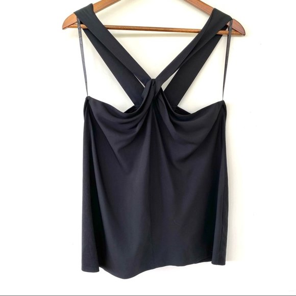 Silk Banana Republic Black Halter Tank Top - Picture 1 of 9